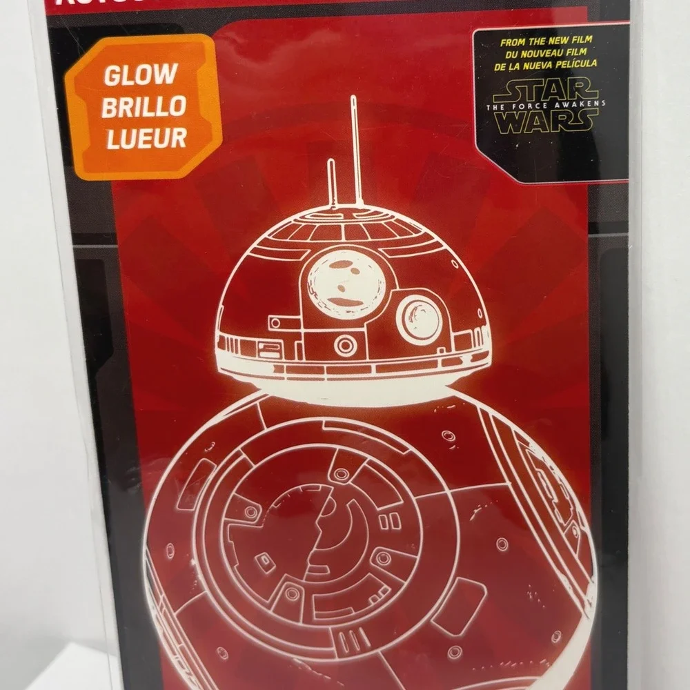 Star Wars BB-8 Glow In The Dark Sticker The Force Awakens Disney Droid Decal